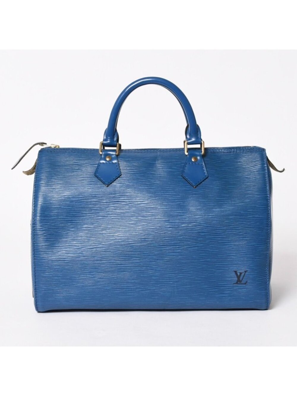 Louis Vuitton Speedy 30 Epi Boston Bag Leather Toledo Blue Gold - Picture 2 of 16